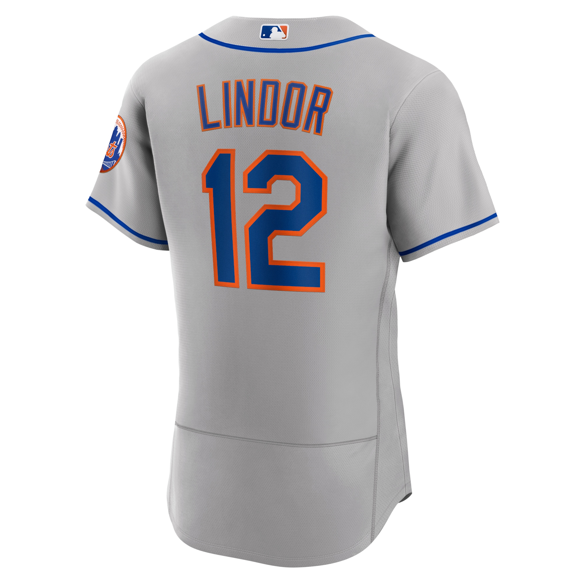 New York Mets Francisco Lindor Gray Road Player MLB Jersey Men's