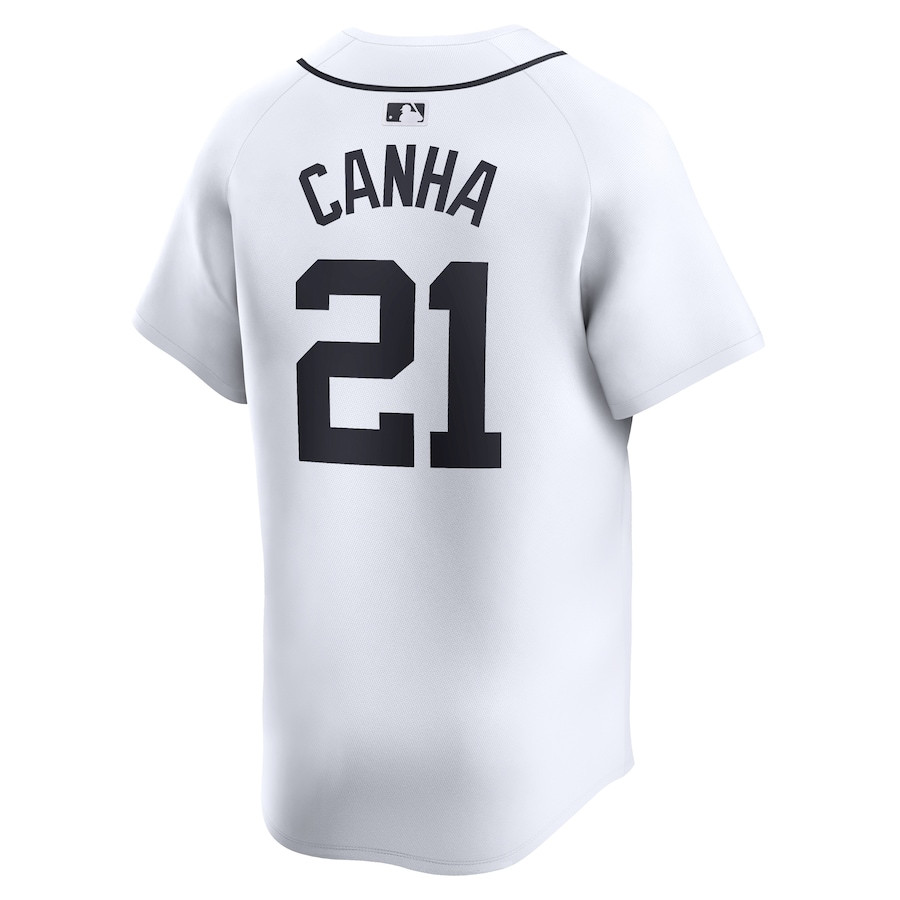 Mark Canha 21 Detroit Tigers Home Limited Player White MLB Jersey Men's