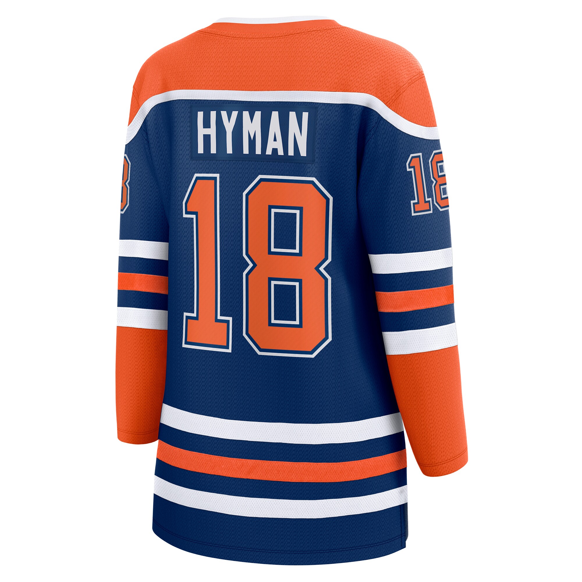 Edmonton Oilers Zach Hyman Royal Home Breakaway Player NHL Jersey Women's