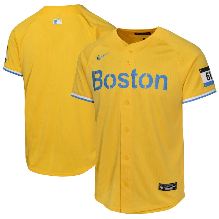 Boston Red Sox City Connect Limited Gold MLB Jersey Youth