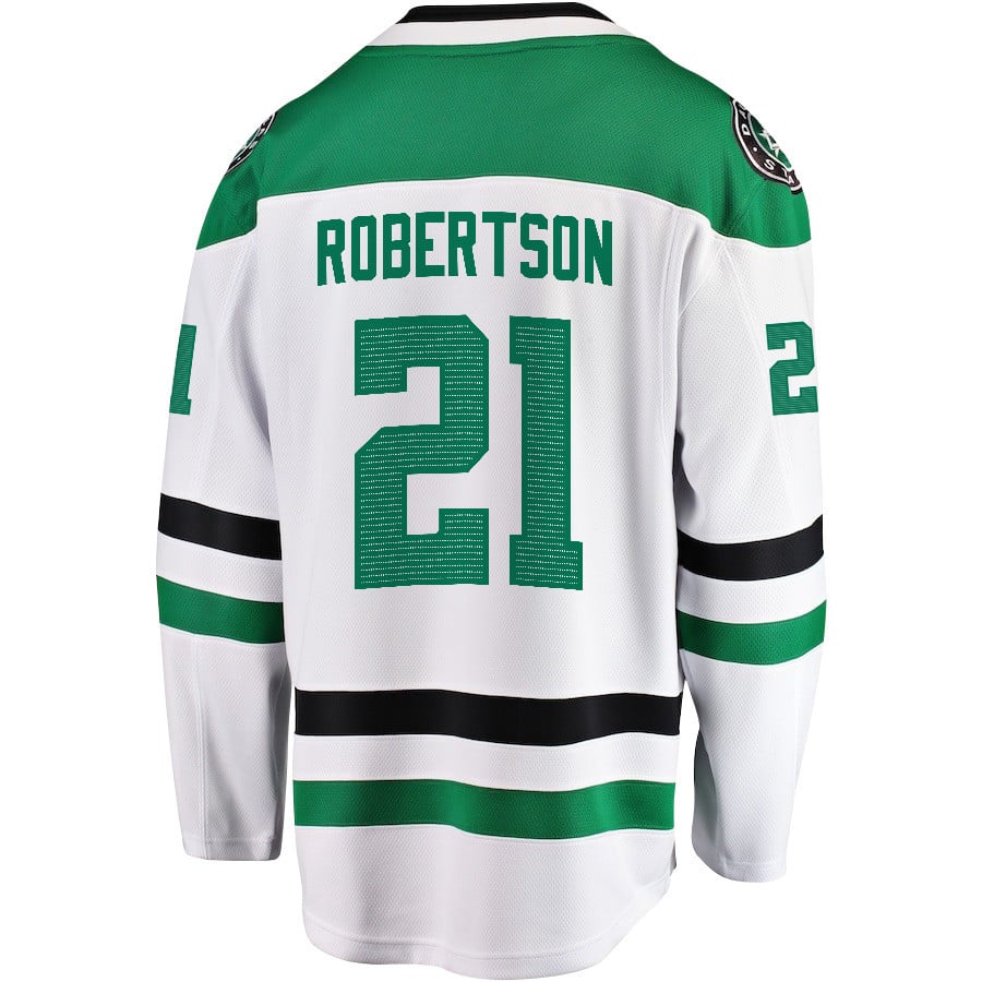 Jason Robertson 21 Dallas Stars 2024 Playoffs Patch Away Breakaway Men NHL Jersey Men's