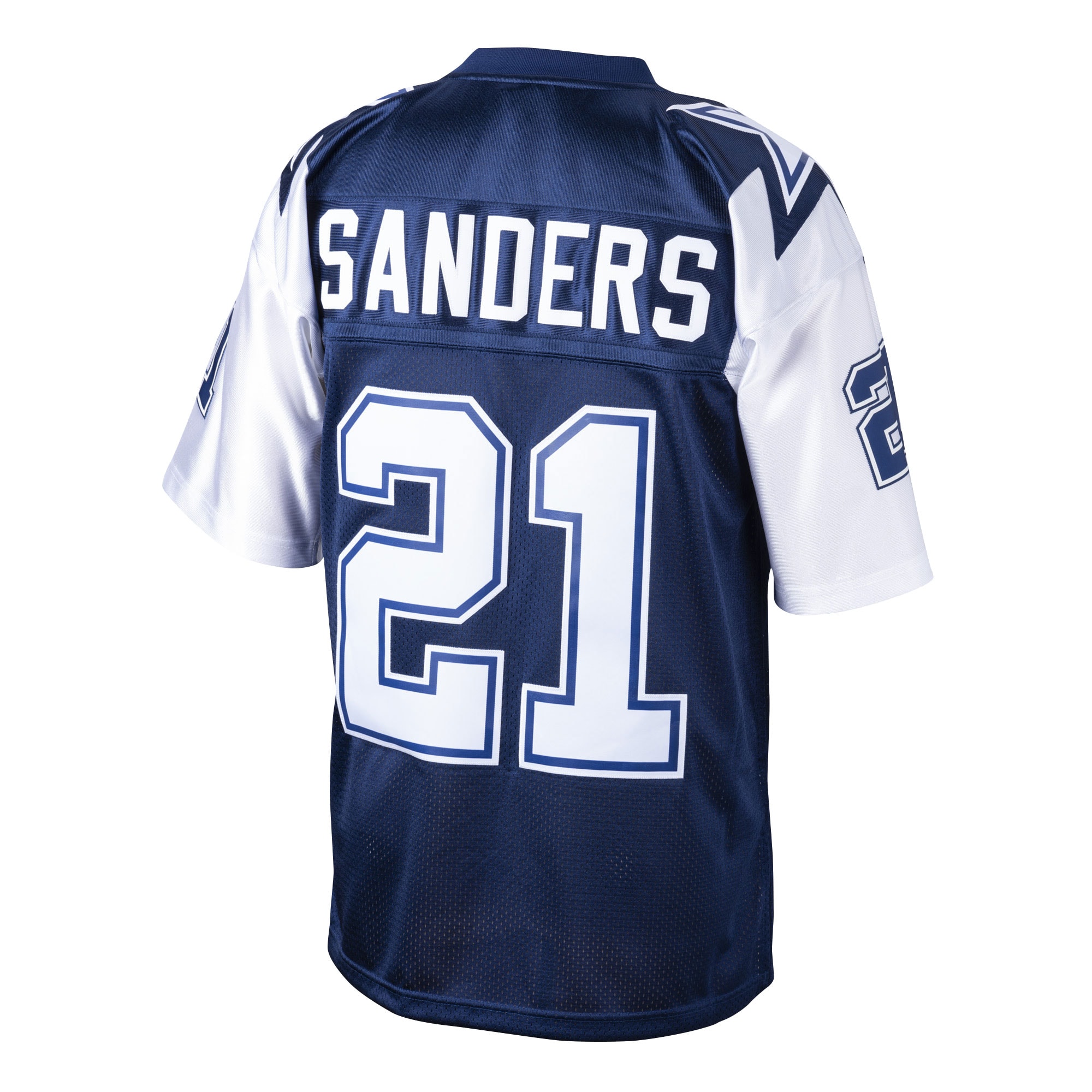 Dallas Cowboys 1995 Deion Sanders Mitchell Ness Navy Throwback Retired Player NFL Jersey Men's