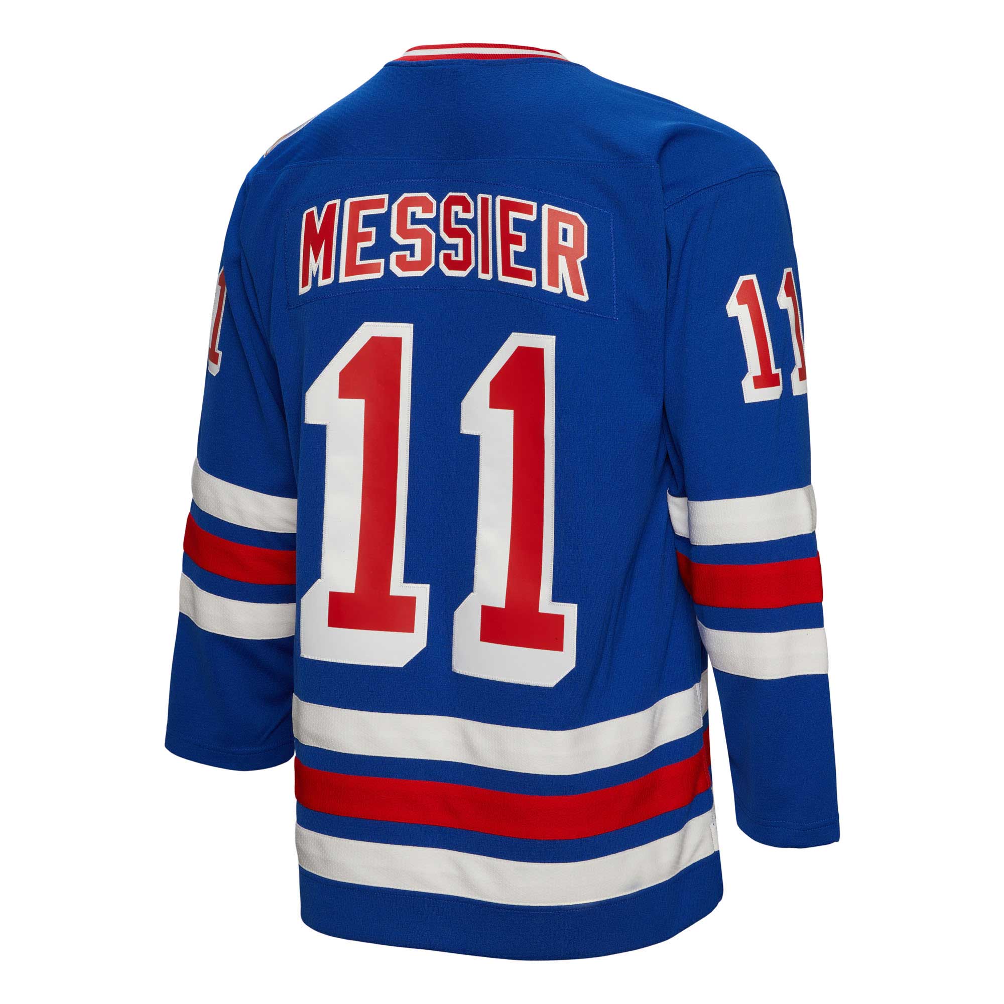 New York Rangers Mark Messier Mitchell Ness Blue Big Tall 1993 Captain Patch Blue Line Player NHL Jersey Men's