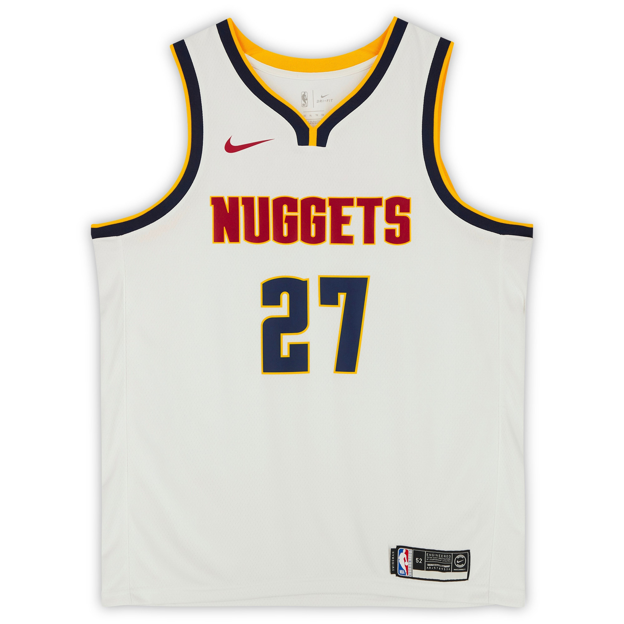 Jamal Murray 27 Denver Nuggets 2023 Finals Champions with & #8220;23 Champ& #8221 White NBA Jersey Men's