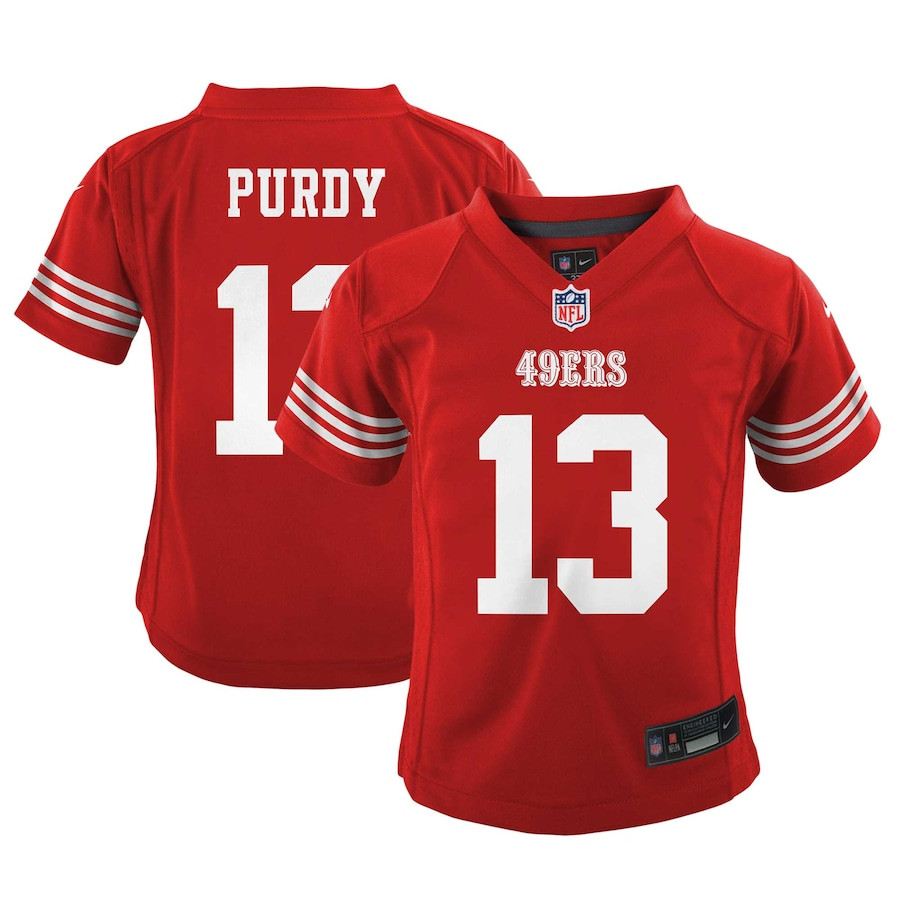 Brock Purdy 13 San Francisco 49ers Game Scarlet NFL Jersey Youth