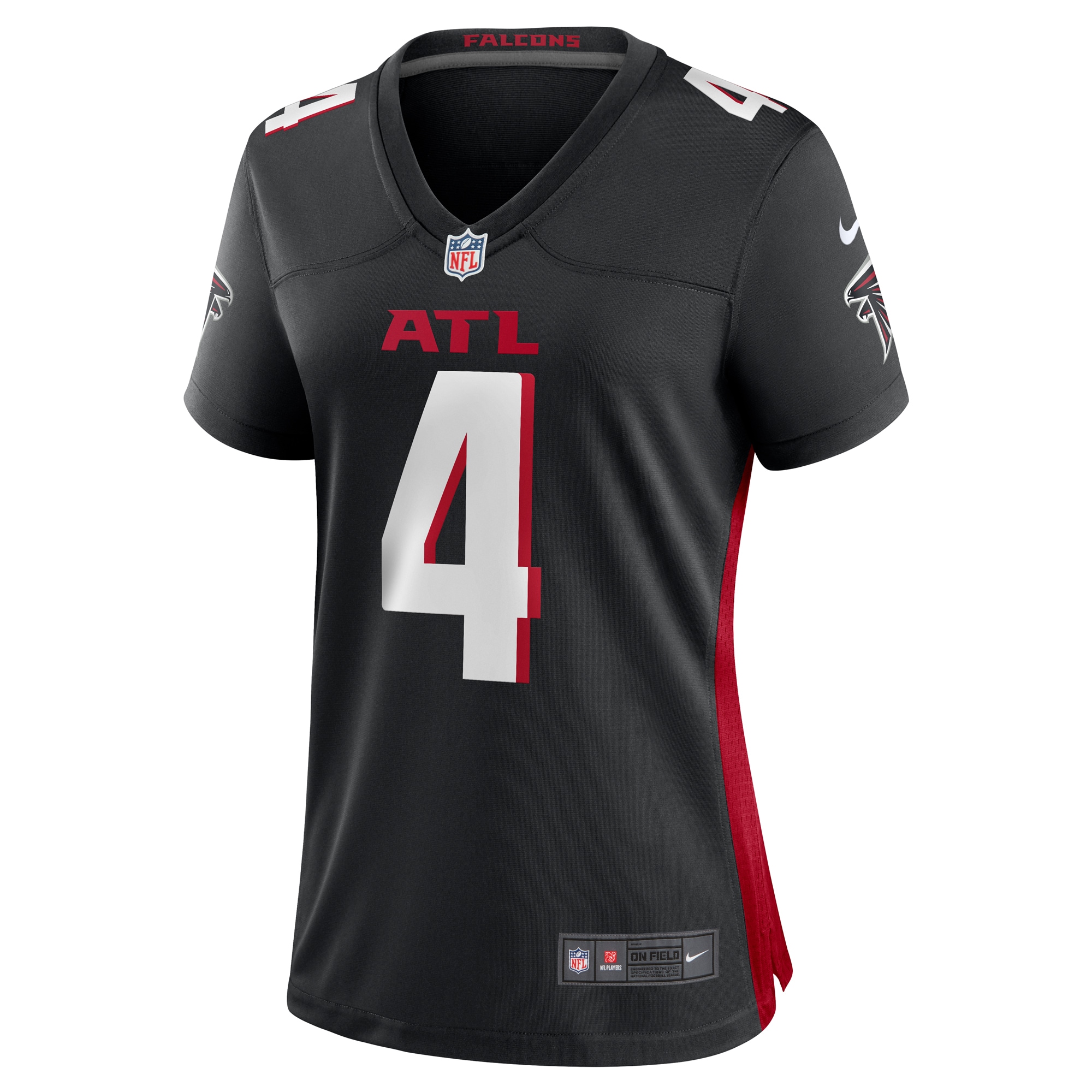 Atlanta Falcons Taylor Heinicke Black Game Player NFL Jersey Women's