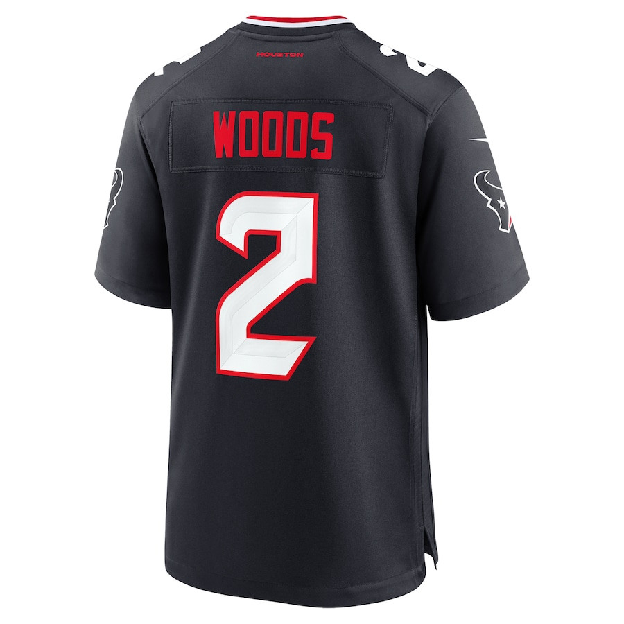 Robert Woods 2 Houston Texans Team Game Navy NFL Jersey Men's