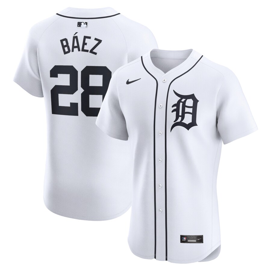 Javier Baez Detroit Tigers Home Elite Player Jersey White