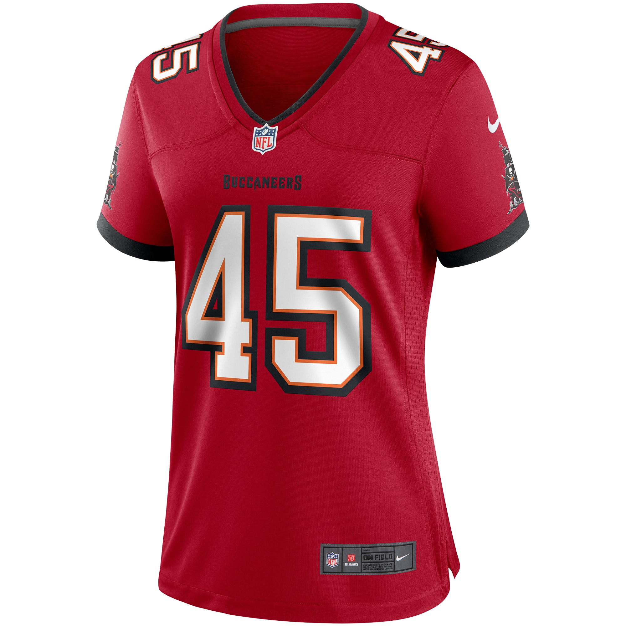 Tampa Bay Buccaneers Devin White Red Game Player NFL Jersey Women's