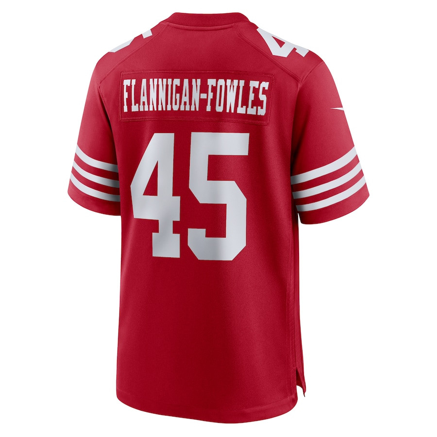 Demetrius Flannigan-Fowles 45 San Francisco 49ers Game Scarlet NFL Jersey Men's