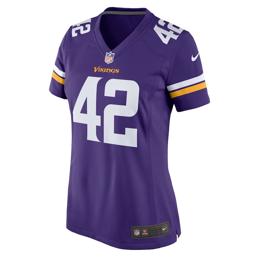 Andrew DePaola 42 Minnesota Vikings Game Purple NFL Jersey Women's
