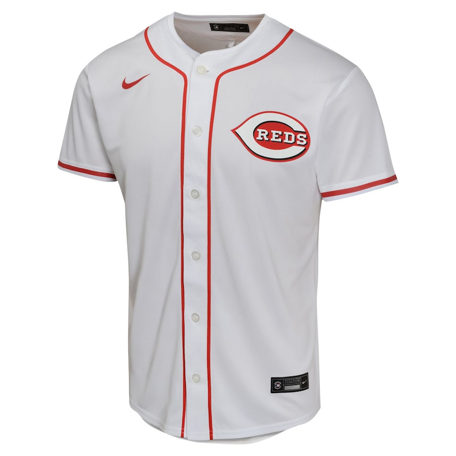 Elly De La Cruz 44 Cincinnati Reds Home Game Player White MLB Jersey Youth