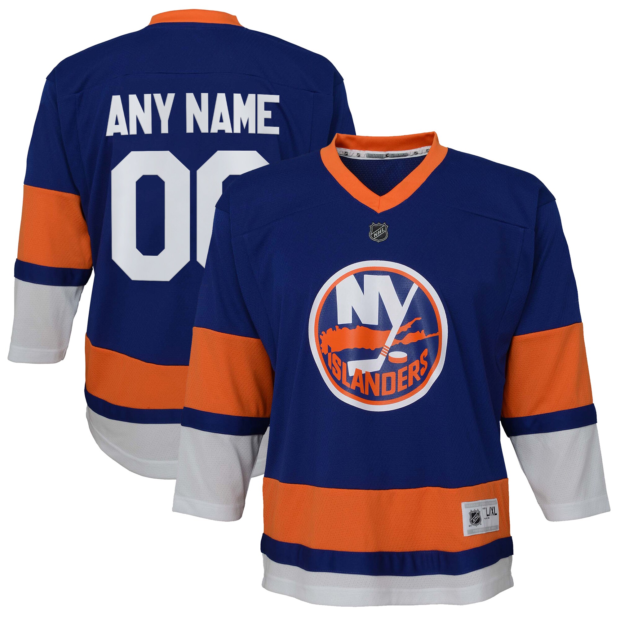 New York Islanders Royal Home Custom NHL Jersey Youth
