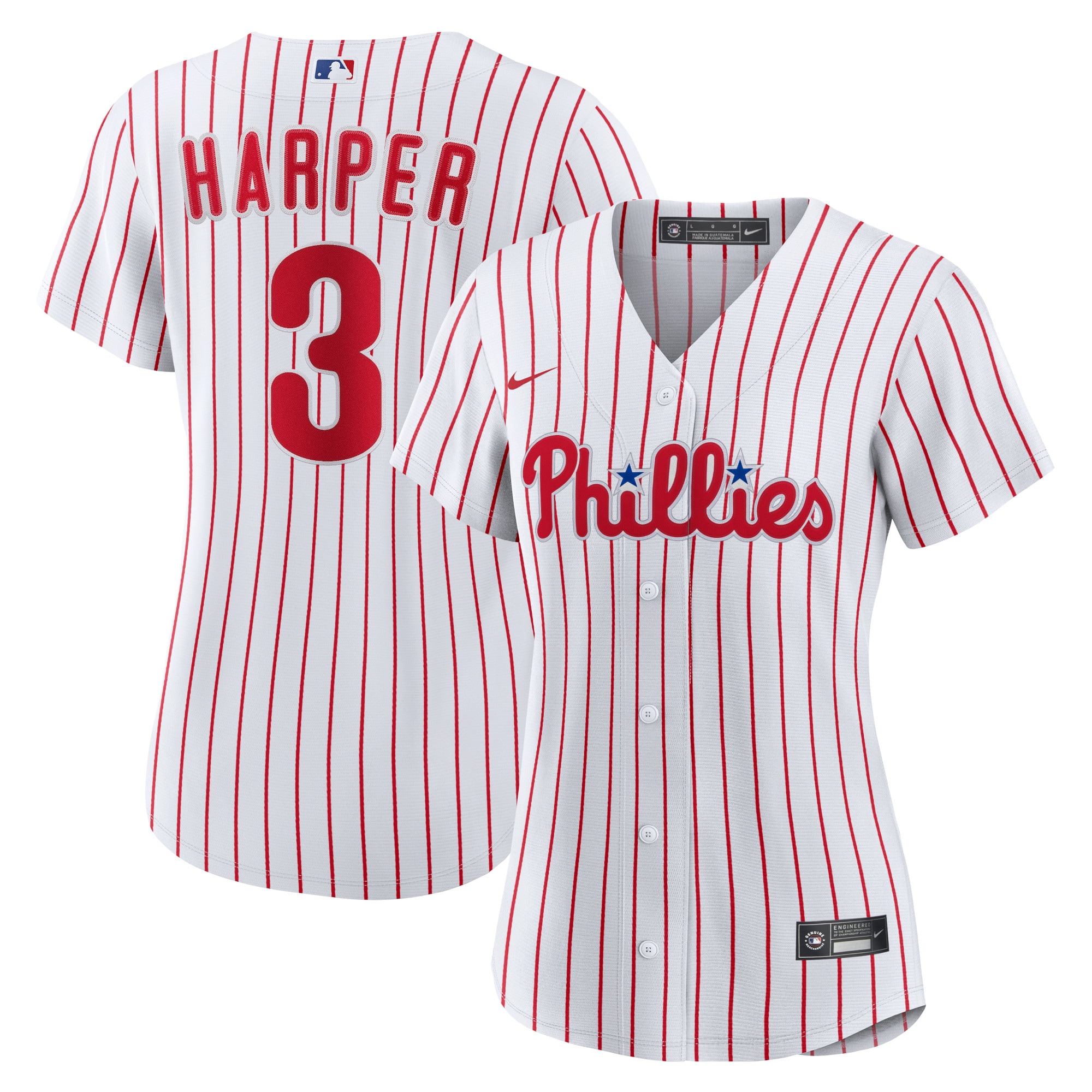 Philadelphia Phillies Bryce Harper White Home Player MLB Jersey Women's