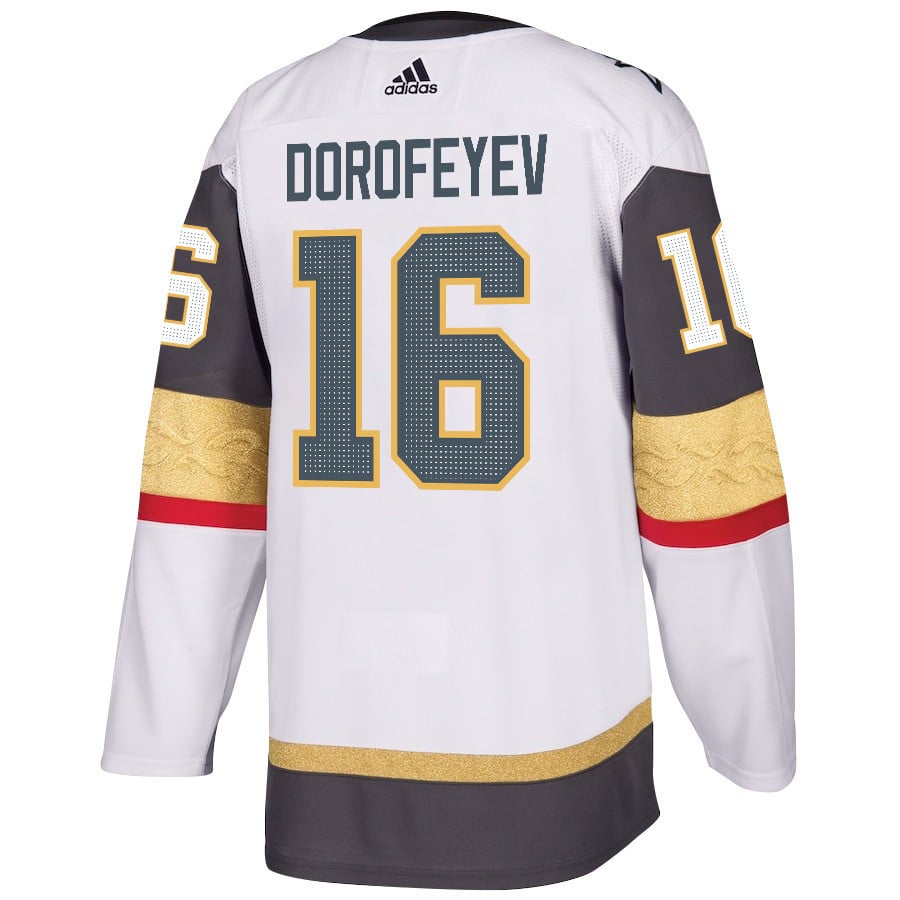Pavel Dorofeyev 16 Vegas Golden Knights Stanley Cup 2023 Champions Patch Away Breakaway White NHL Jersey Men's