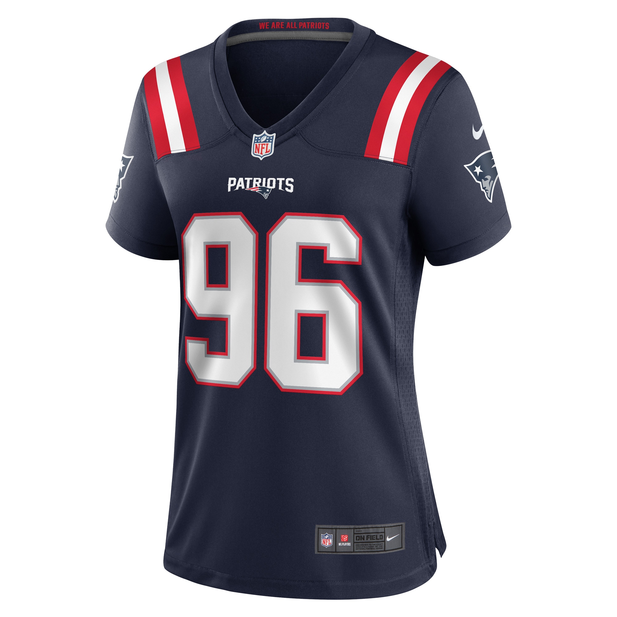 New England Patriots Sam Roberts Navy Game Player NFL Jersey Women's