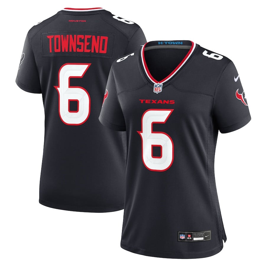 Tommy Townsend 6 Houston Texans Team Game Navy NFL Jersey Women's