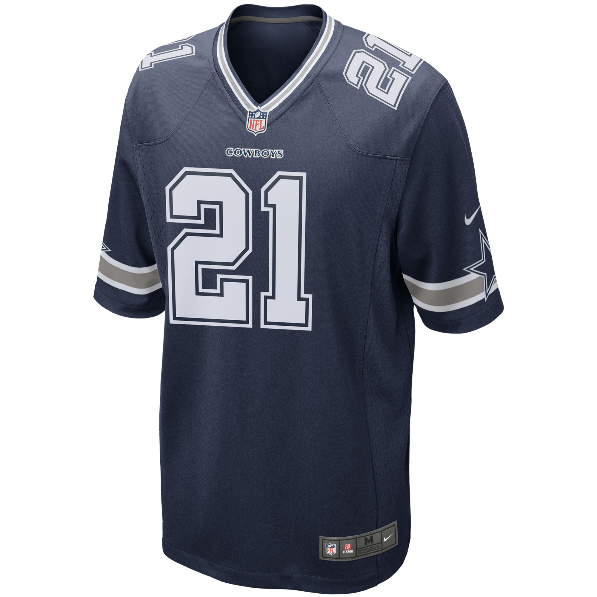 Dallas Cowboys Ezekiel Elliott Navy Game Team NFL Jersey Men's