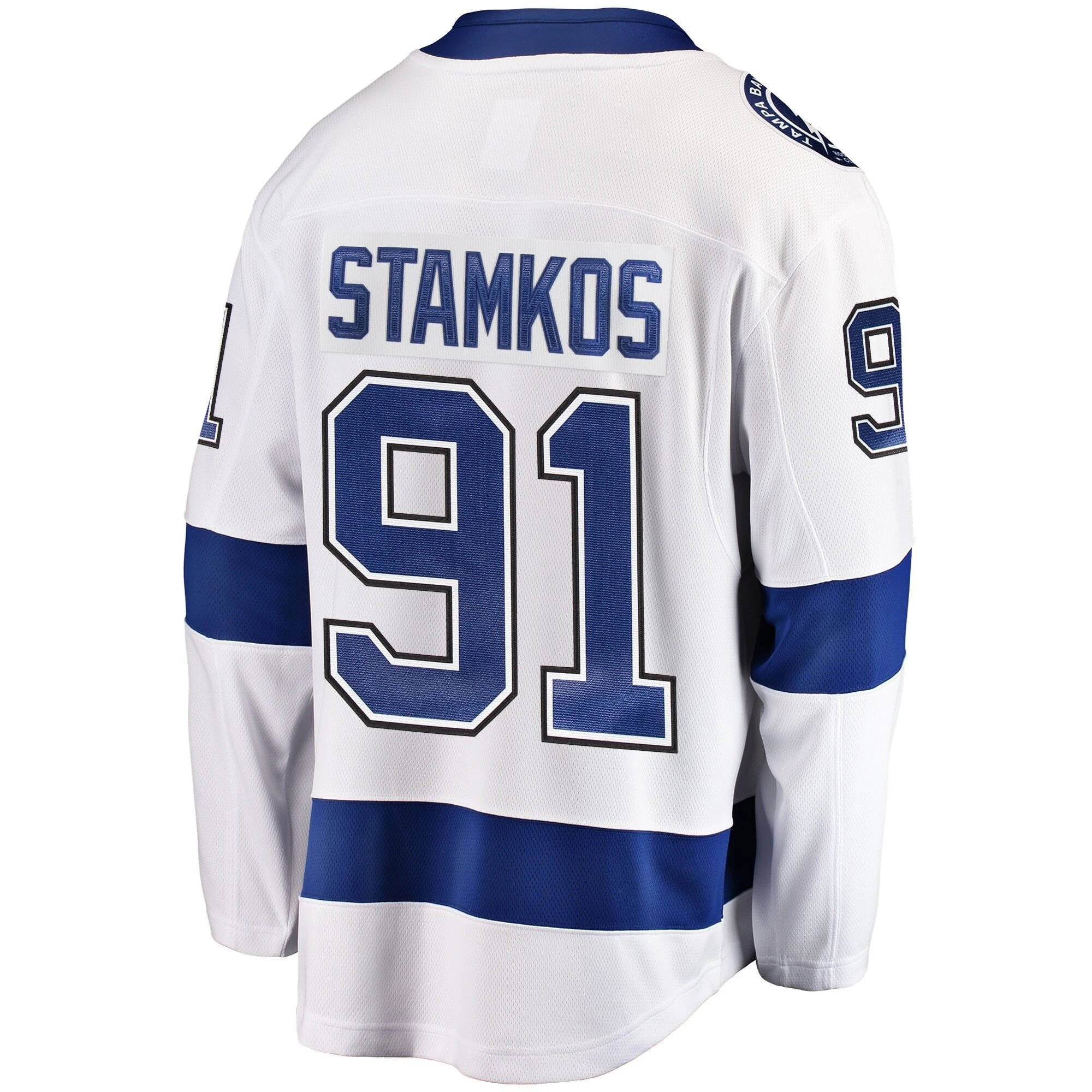 Tampa Bay Lightning Steven Stamkos White Away Breakaway Player NHL Jersey Men's