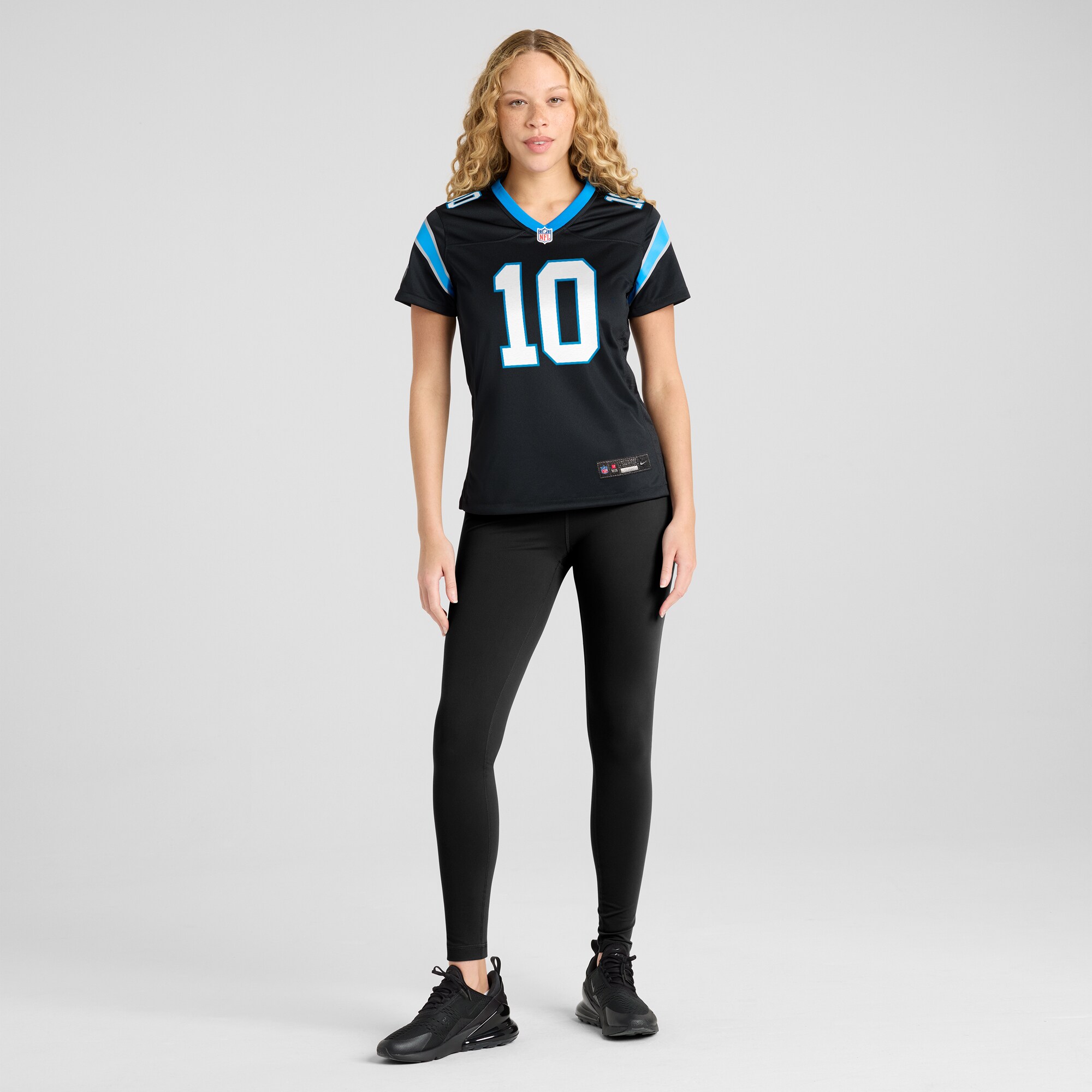 Carolina Panthers Johnny Hekker Black Team Game NFL Jersey Women's