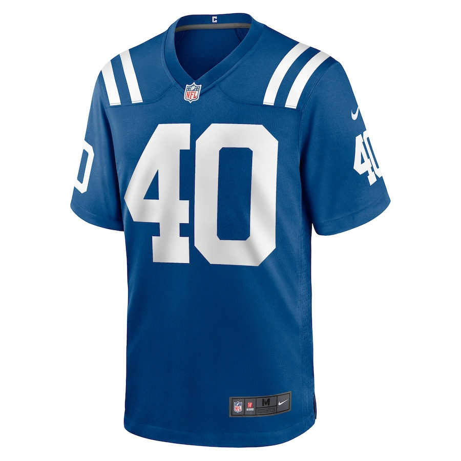 Jaylon Jones 40 Indianapolis Colts Game Royal NFL Jersey Men's