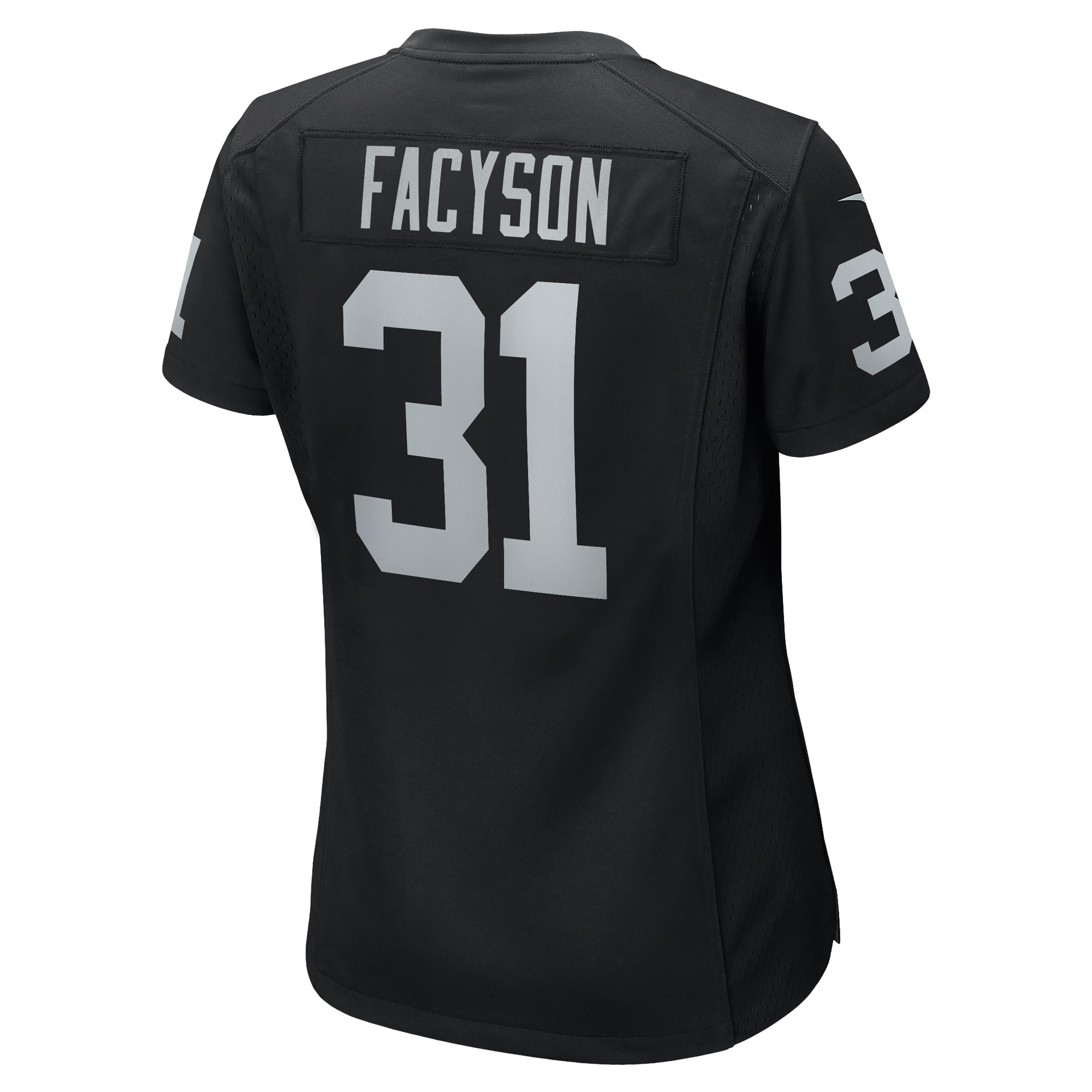 Las Vegas Raiders Brandon Facyson Black Team Game NFL Jersey Women's
