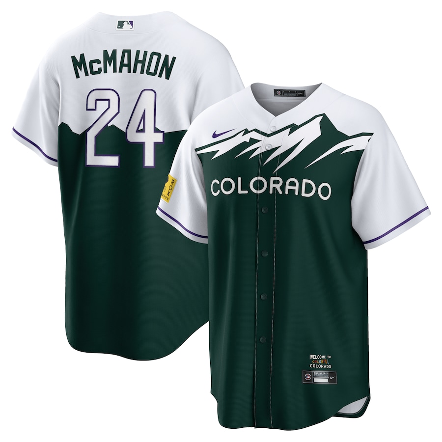 Ryan McMahon Colorado Rockies City Connect Player Jersey White/Forest Green