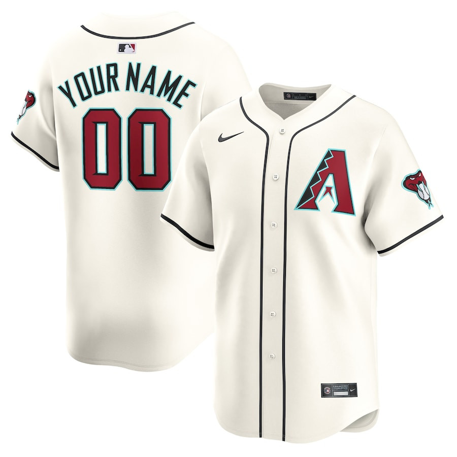 Arizona Diamondbacks Home Limited Custom White MLB Jersey Youth