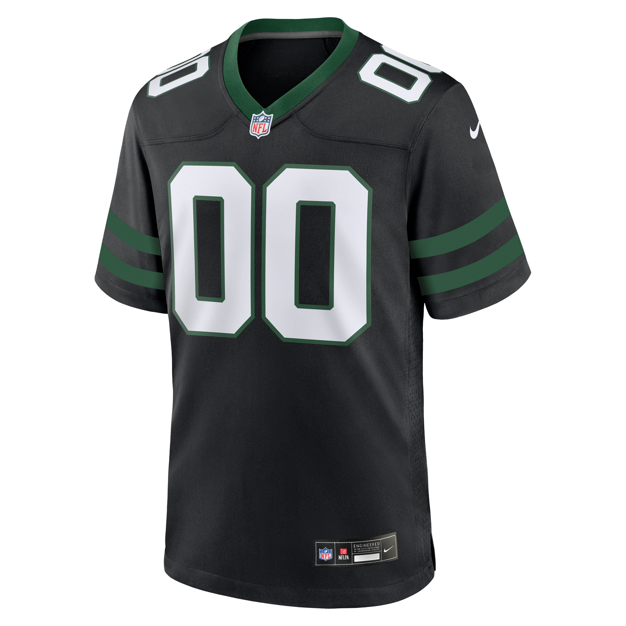 New York Jets Legacy Black Alternate Custom Game NFL Jersey Men's
