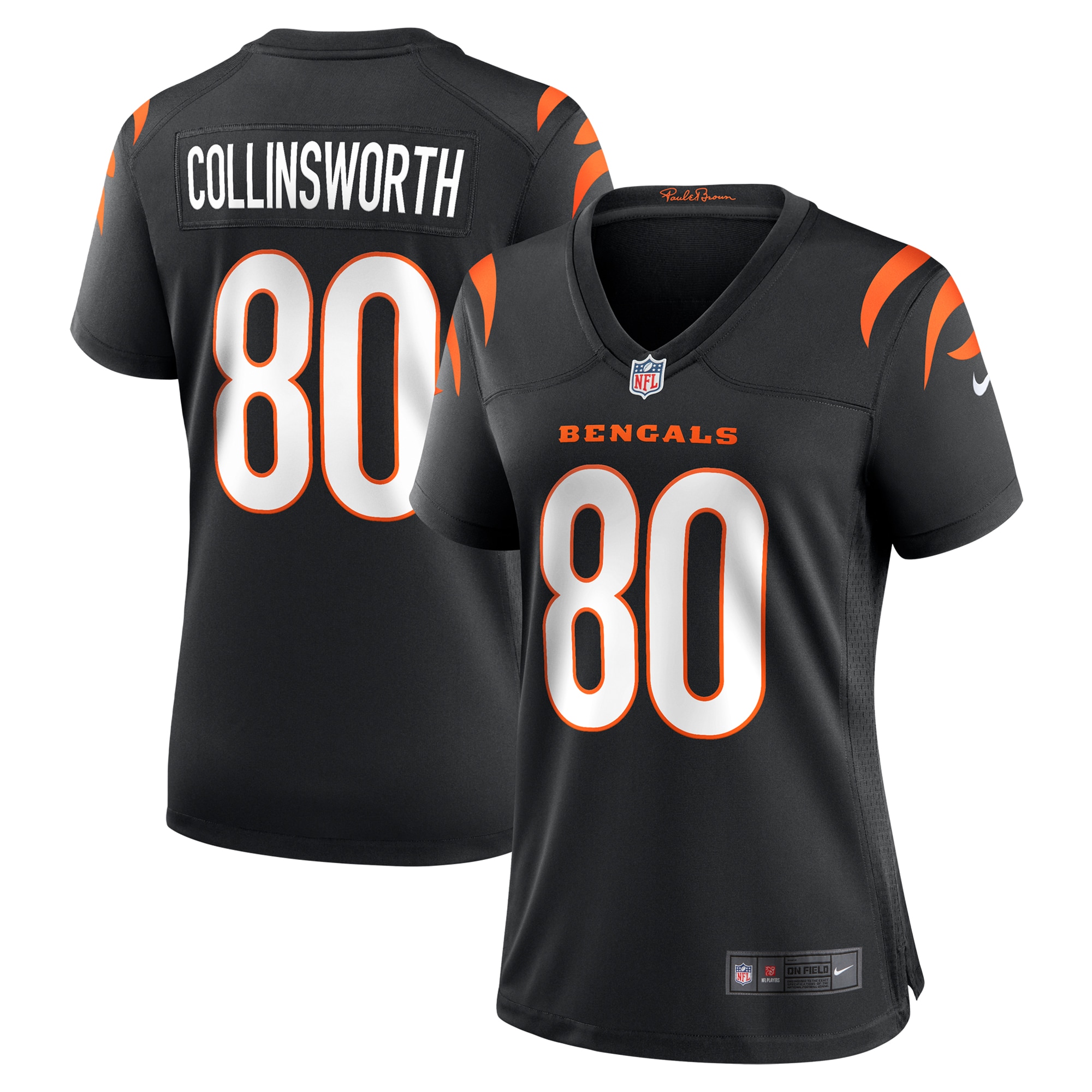 Cincinnati Bengals Cris Collinsworth Black Team Retired Player Game NFL Jersey Women's