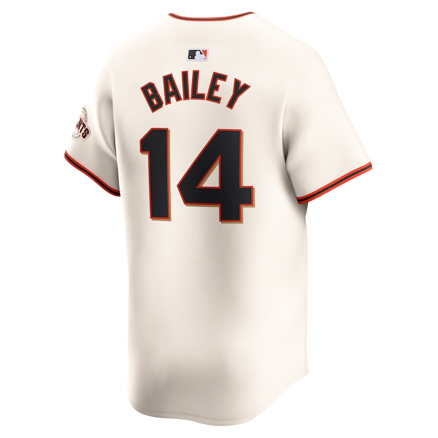 Patrick Bailey 14 San Francisco Giants Home Limited Cream MLB Jersey Men's
