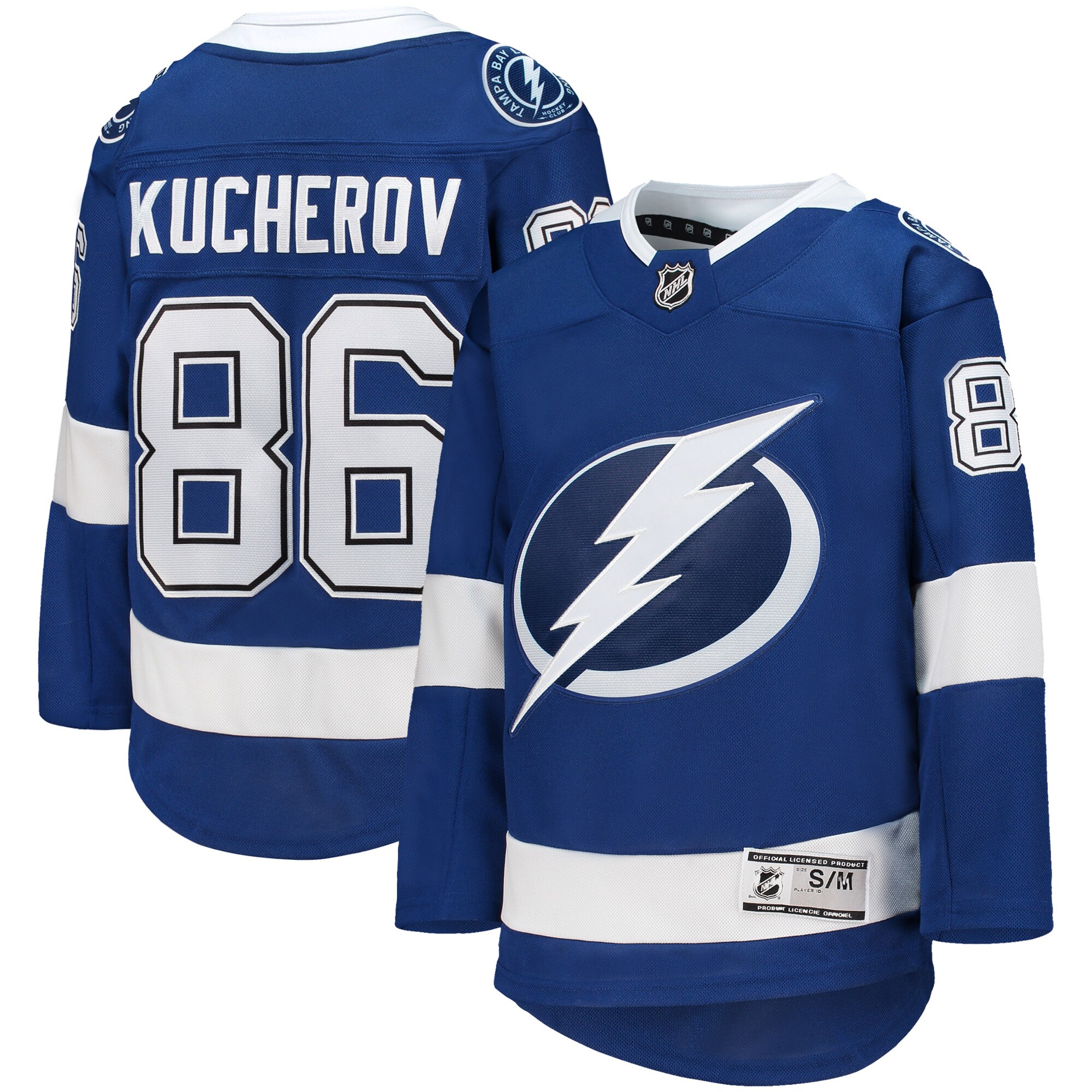Tampa Bay Lightning Nikita Kucherov Blue Home Premier Player NHL Jersey Youth