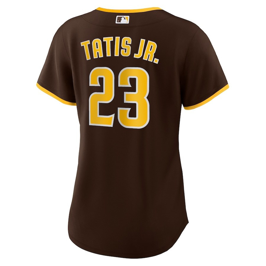 Fernando Tat?s Jr. 23 San Diego Padres Road Player Brown MLB Jersey Women's