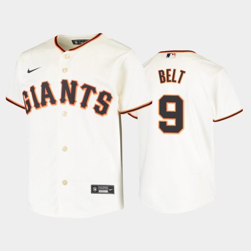San Francisco Giants 9 Brandon Belt Cream Home MLB Jersey Youth