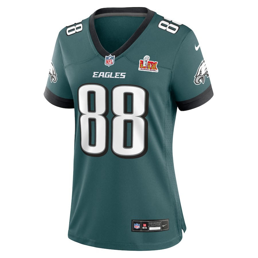Dallas Goedert #88 Philadelphia Eagles Super Bowl LIX Midnight Green NFL Jersey Women's