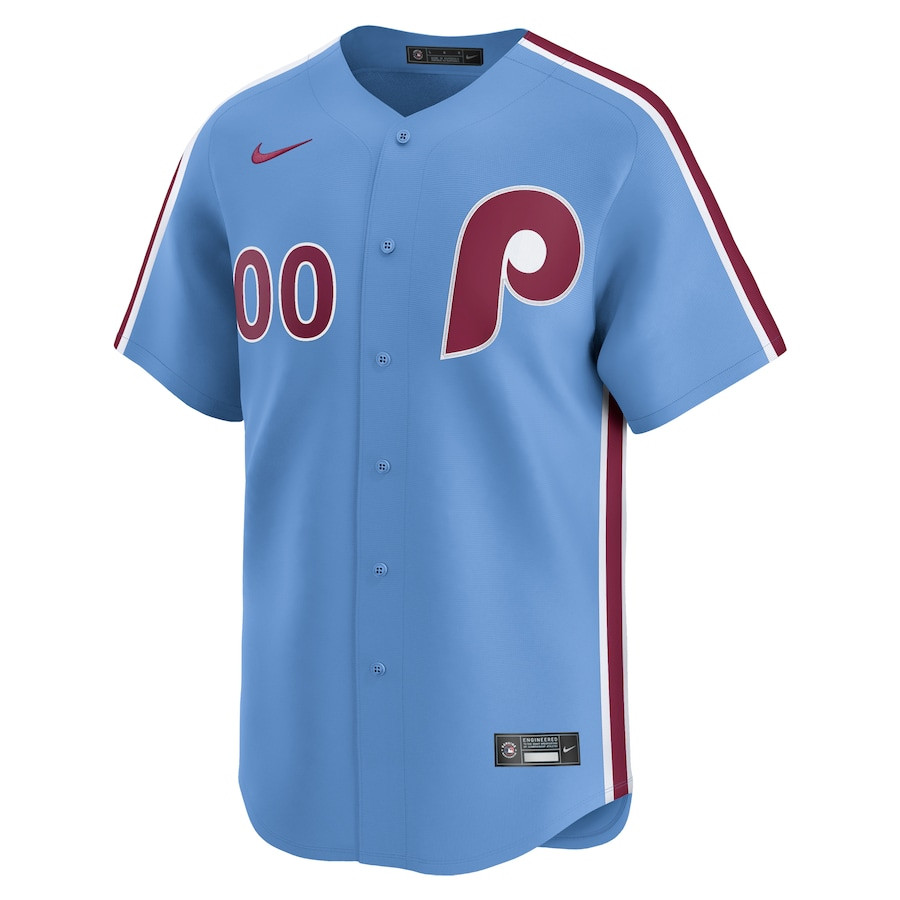 Philadelphia Phillies Alternate Limited Custom Light Blue MLB Jersey Men's
