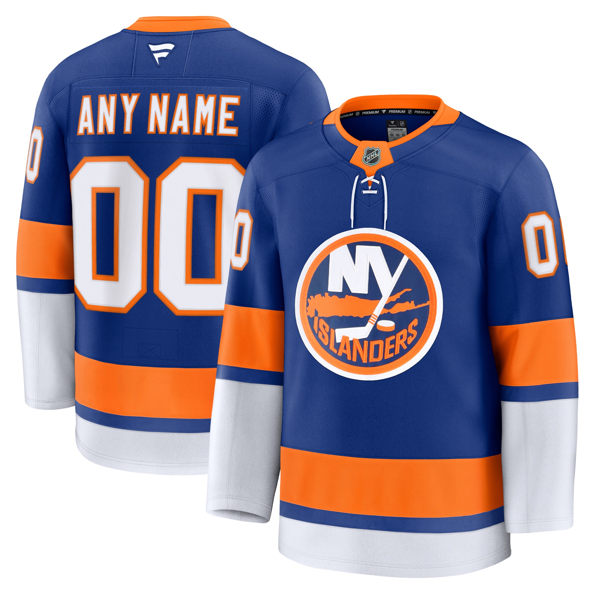 New York Islanders Royal Home Premium Custom NHL Jersey Men's