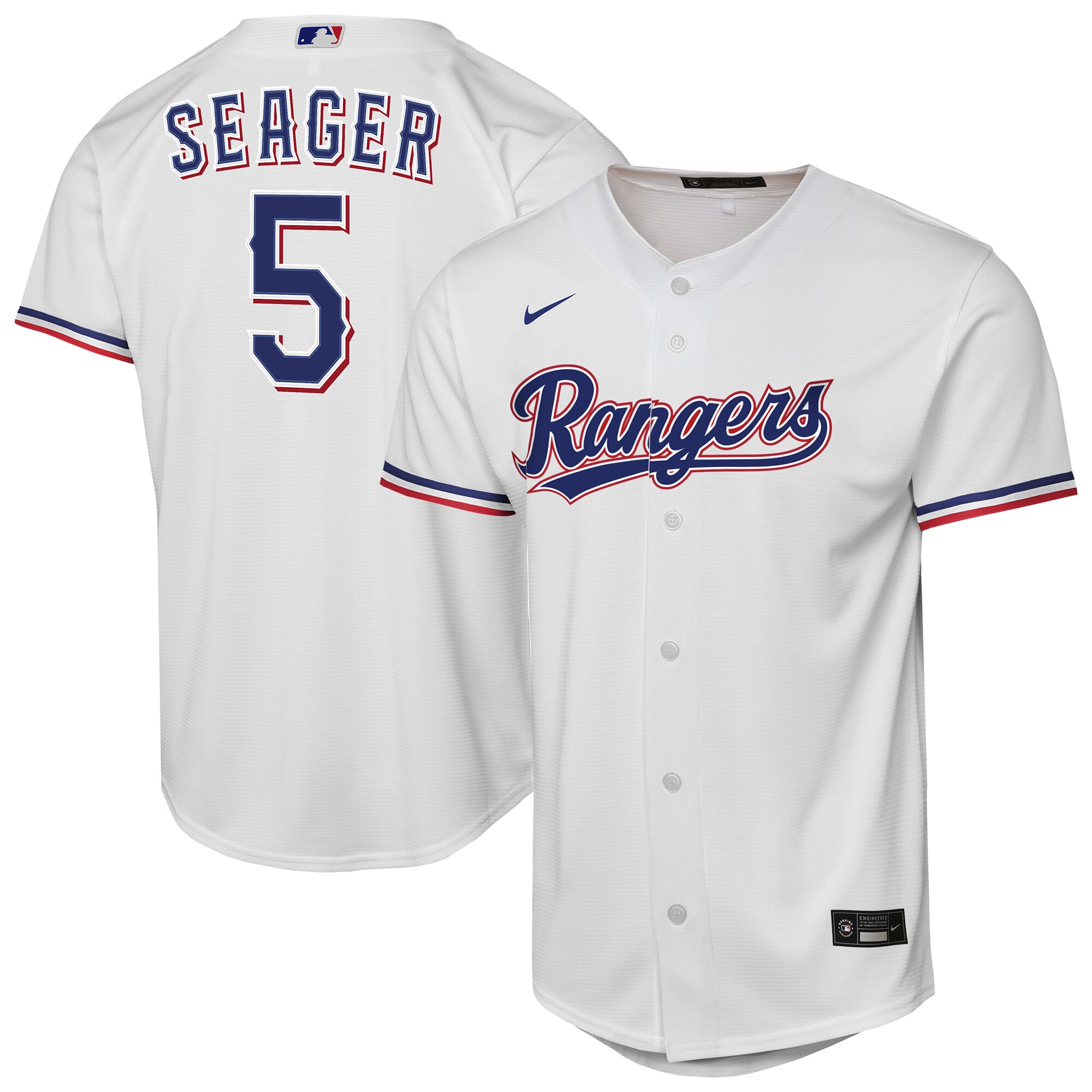 Texas Rangers Corey Seager White Home Player MLB Jersey Youth