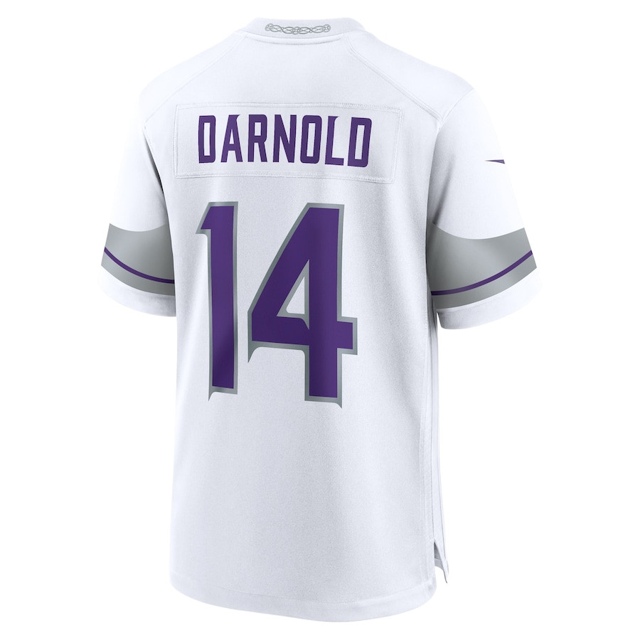 Sam Darnold 14 Minnesota Vikings Alternate Game White NFL Jersey Men's