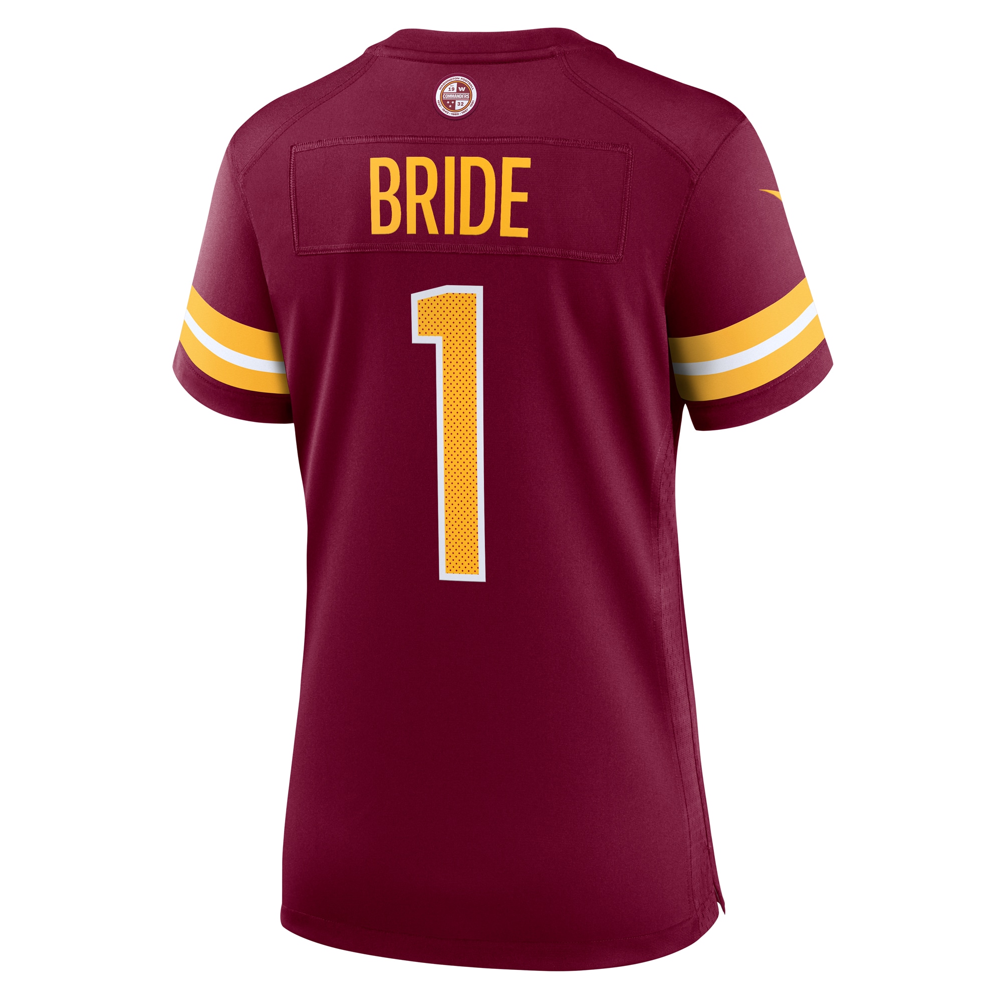 Washington Commanders Number 1 Bride Burgundy Game NFL Jersey Women's