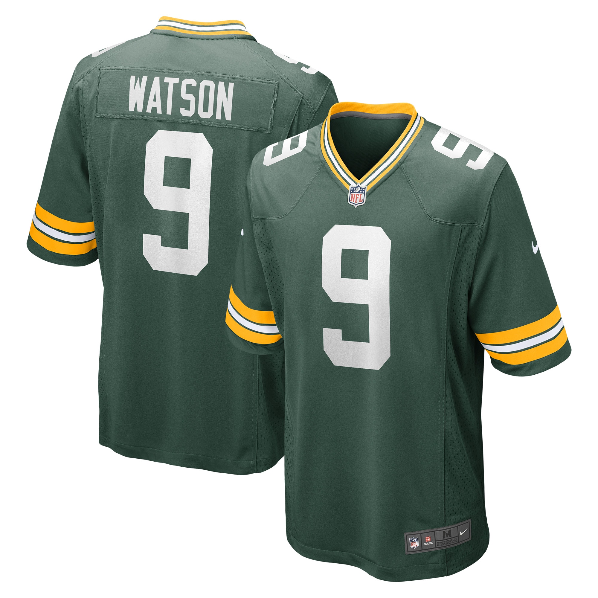 Green Bay Packers Christian Watson Green Game Player NFL Jersey Men's