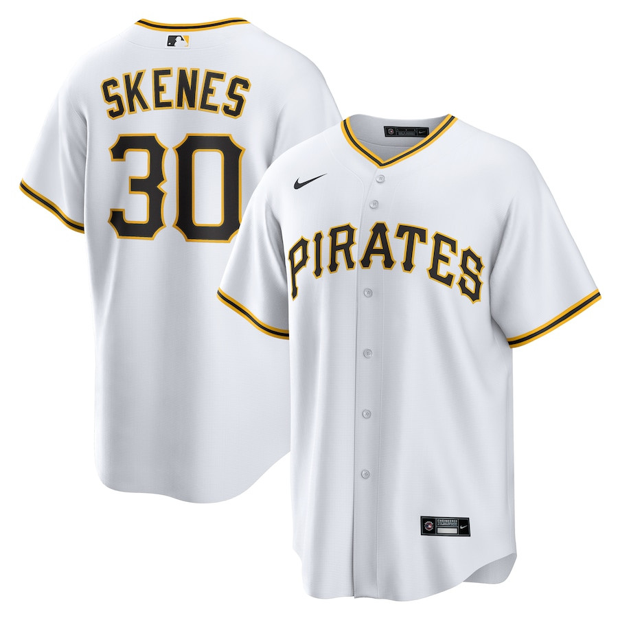 Paul Skenes 30 Pittsburgh Pirates Home White MLB Jersey Men's