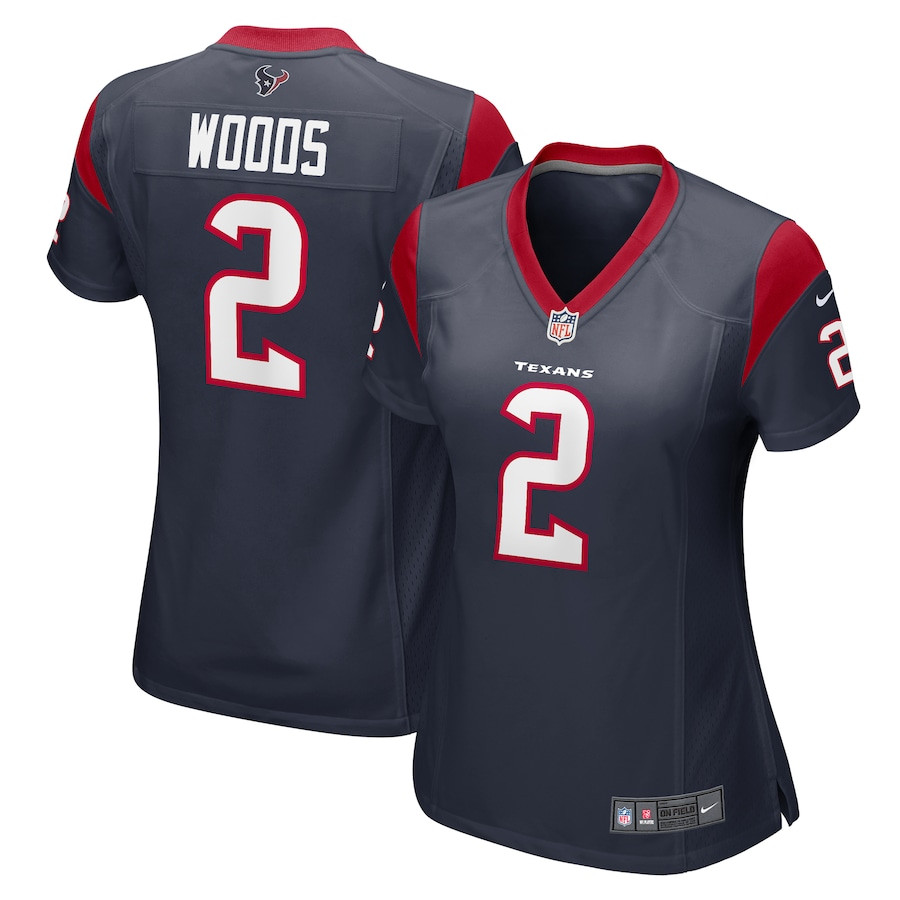 Robert Woods 2 Houston Texans Game Navy NFL Jersey Women's