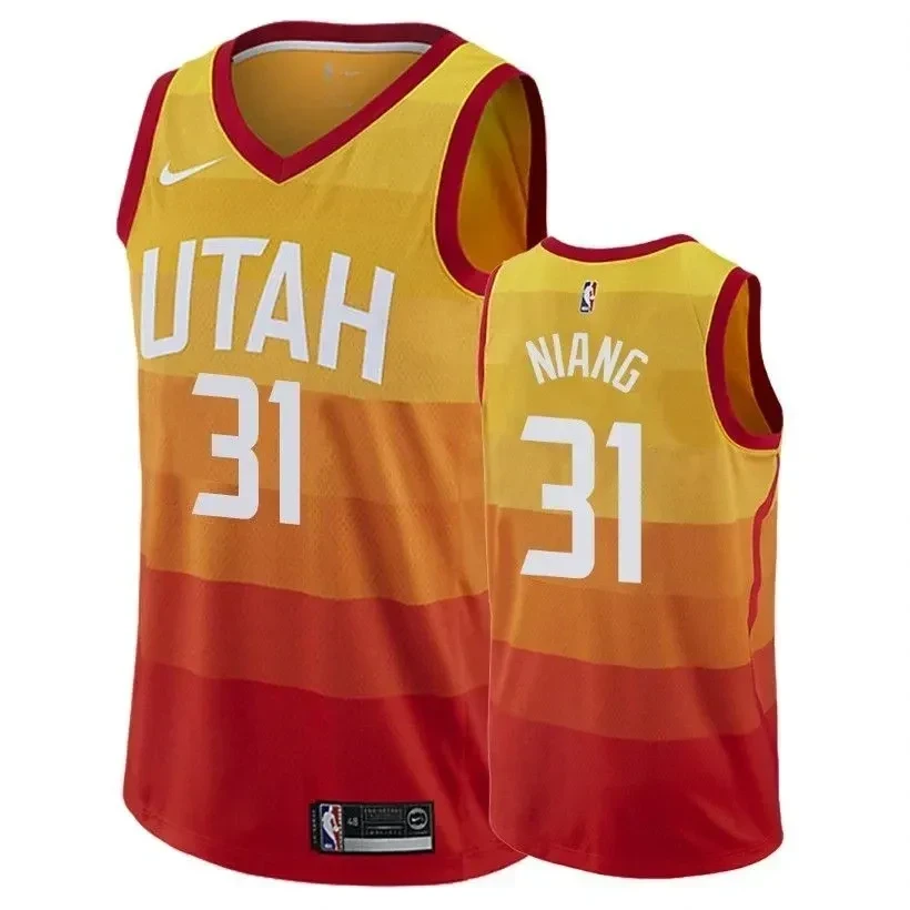 Utah Jazz Georges Niang 31 City Edition Gold NBA Jersey Men's