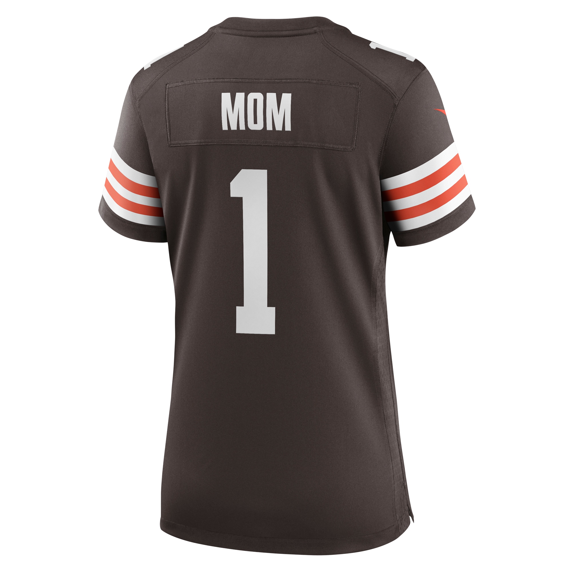 Cleveland Browns Number 1 Mom Brown Game NFL Jersey Women's