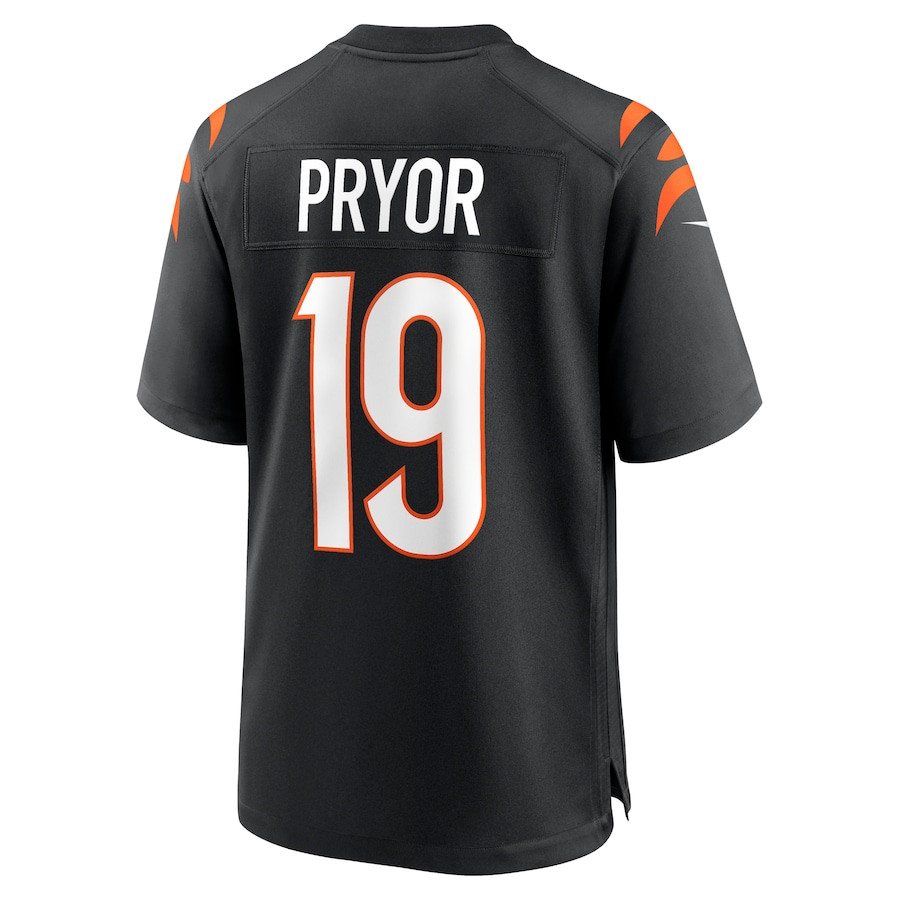 Kendric Pryor 19 Cincinnati Bengals Game Black NFL Jersey Men's