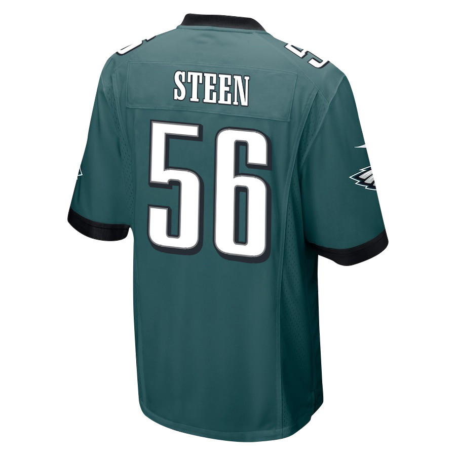 Tyler Steen 56 Philadelphia Eagles Super Bowl LIX New Orleans Patch Game Midnight Green NFL Jersey Men's