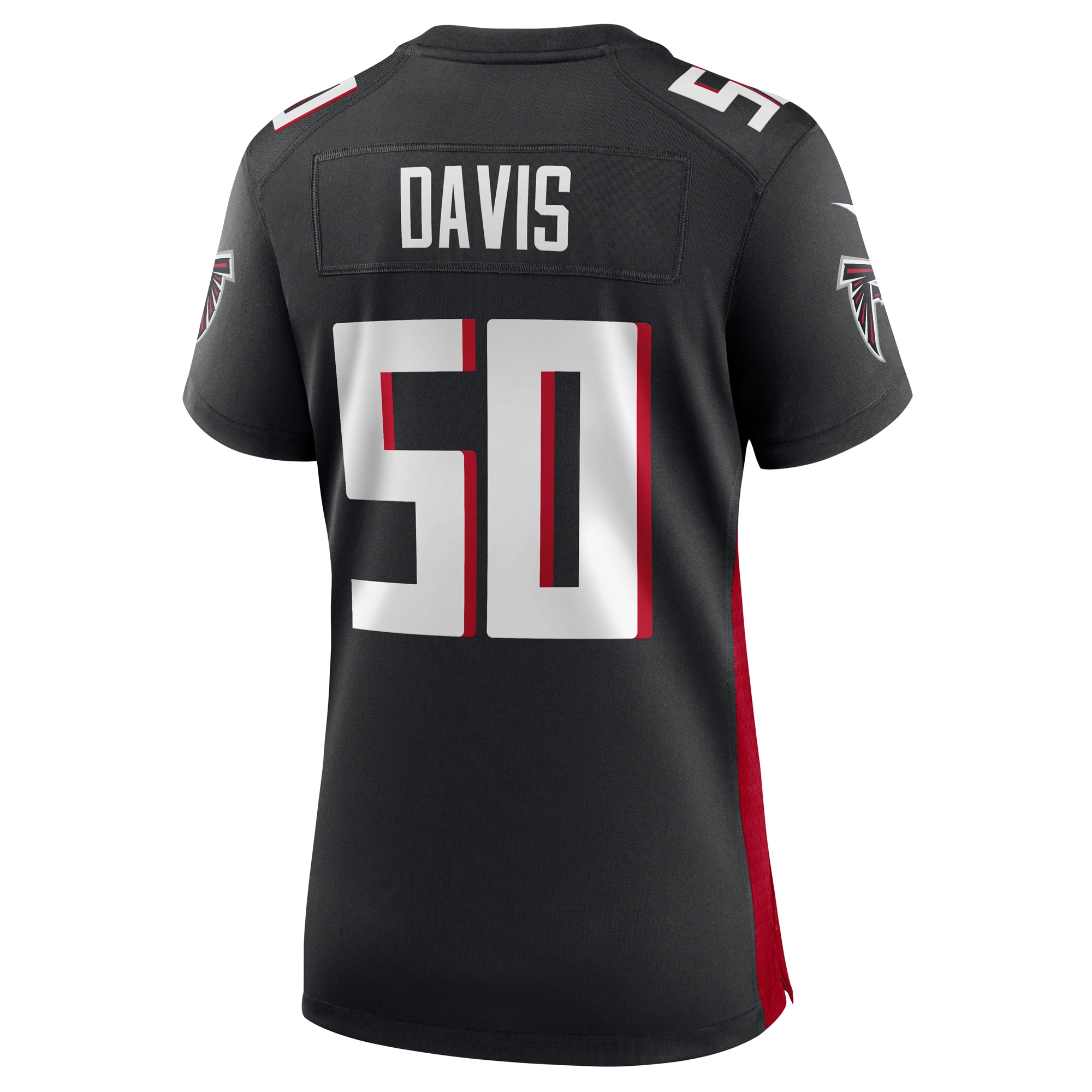 Atlanta Falcons Tae Davis Black Team Game NFL Jersey Women's