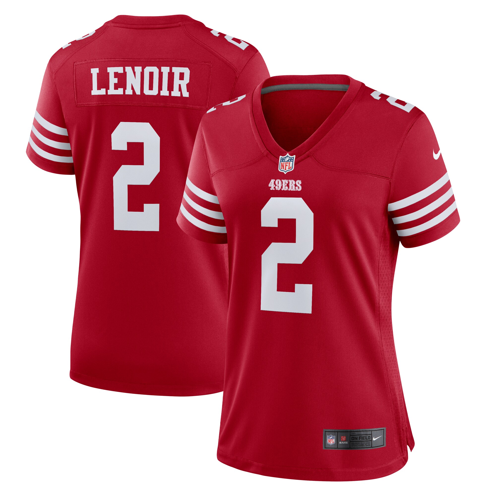 San Francisco 49ers Deommodore Lenoir Scarlet Game NFL Jersey Women's