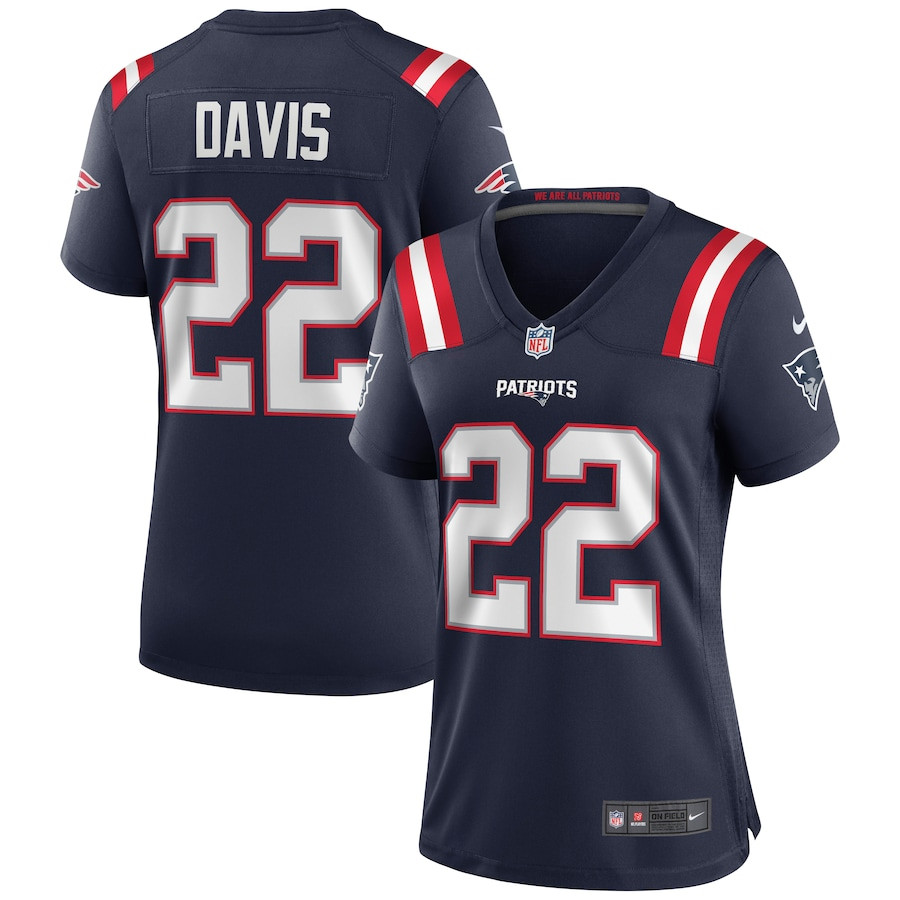 Cody Davis 22 New England Patriots Game Navy NFL Jersey Women's